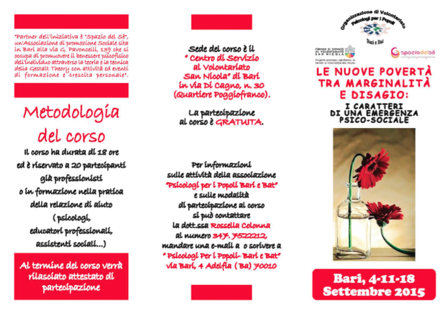 Bari: “Le nuove povertà tra marginalità e disagio”