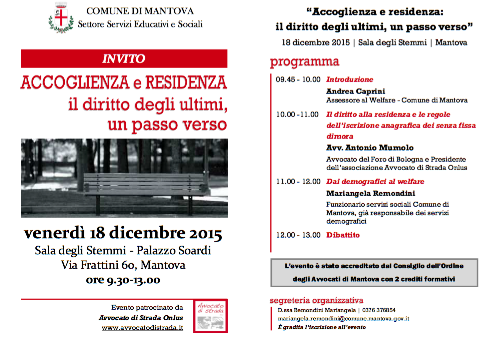 18.12.15 A Mantova un confronto sui diritti degli ultimi