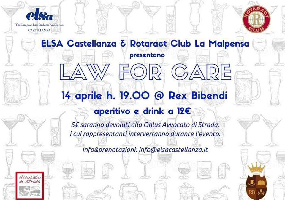 14.04.16 Castellanza, “Law for care”. Aperitivo di raccolta fondi per Avvocato di strada
