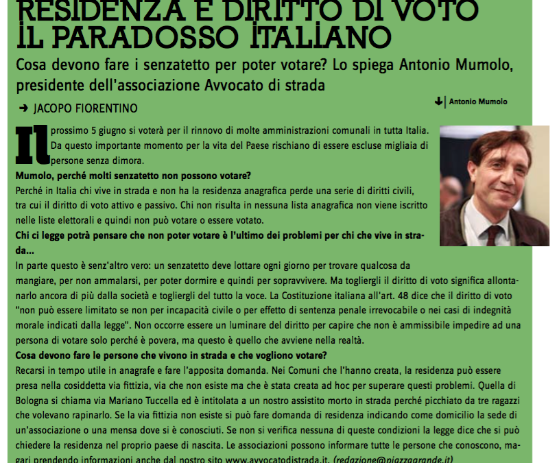 Residenza e diritto di voto, il paradosso italiano