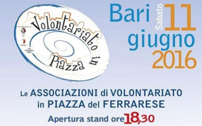 Bari, torna il volontariato in piazza