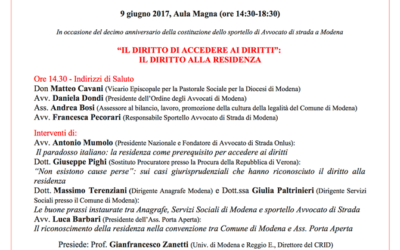 09.06.17 Dieci anni di Avvocato di strada Modena