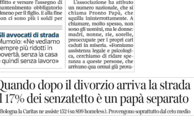 Quei padri senzatetto dopo il divorzio