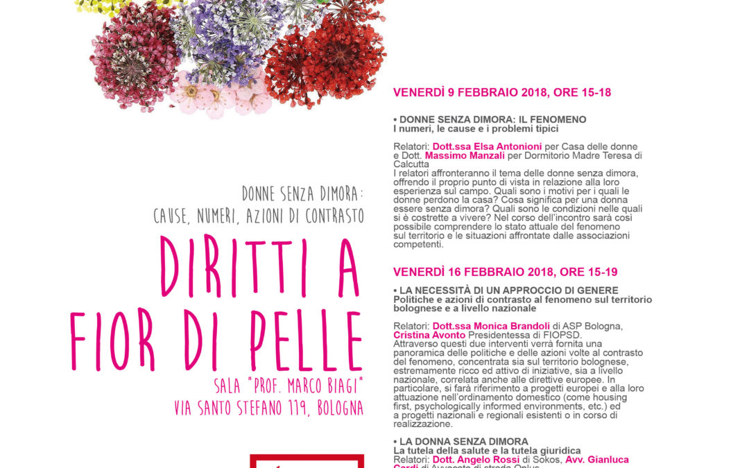 Diritti a fior di pelle. A Bologna due incontri sulle donne senza dimora