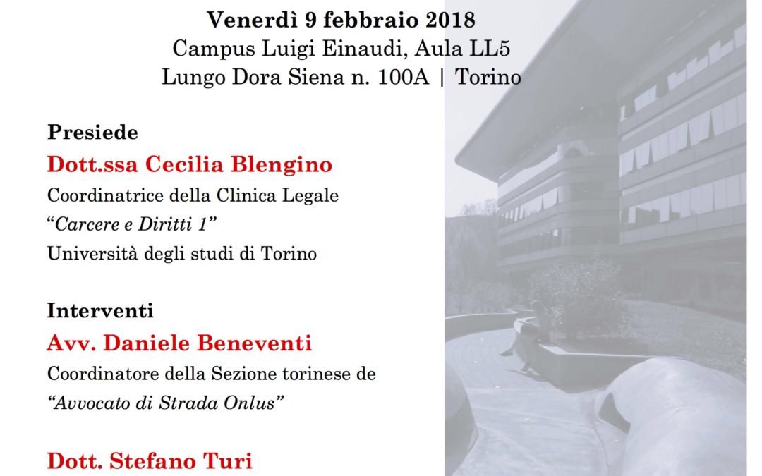 Torino, clinica legale: “Promuovere l’accesso ai diritti delle persone senza dimora”.