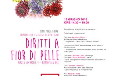 Milano, 15.06.18, “Diritti a fior di pelle. Donne senza dimora: problematiche e strategie di reinclusione”