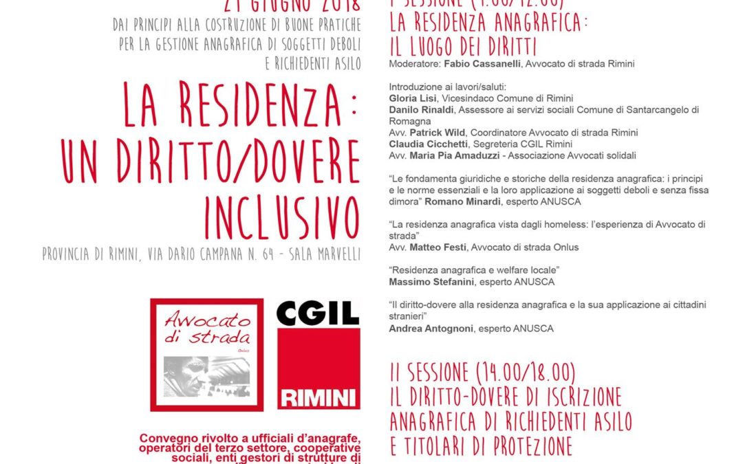 La residenza: un diritto/dovere inclusivo