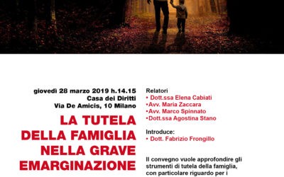28.03.19 Milano, “La tutela della famiglia nella grave emarginazione”