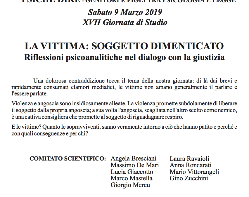 La vittima, soggetto dimenticato