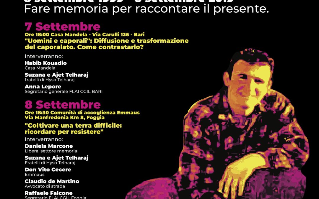 08.09.19 Foggia, “Il sorriso di Hyso Telharaj”