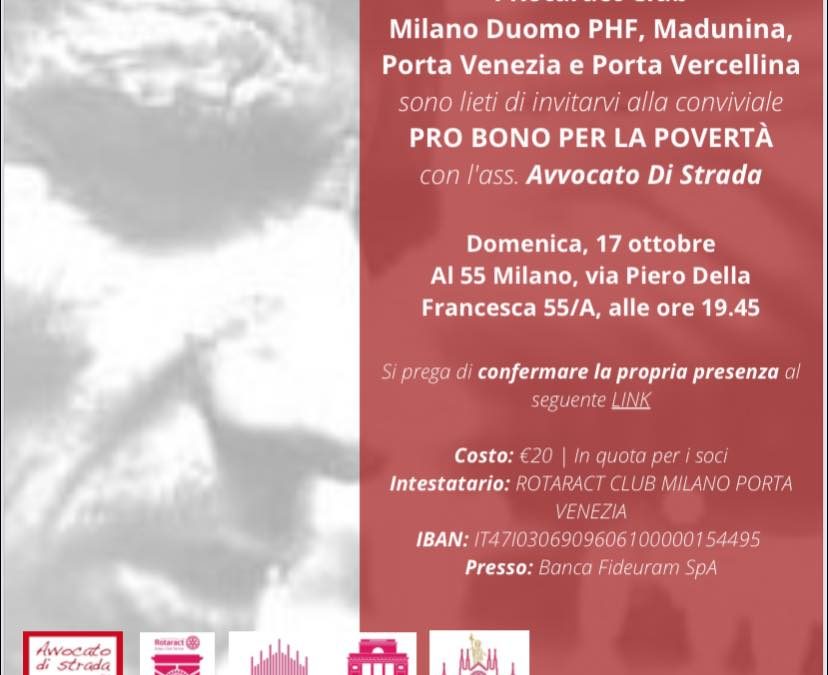 17.10.21 A Milano “Pro Bono per la Povertà”