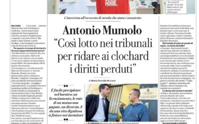 Antonio Mumolo a Repubblica: “Così lotto nei tribunali per ridare ai clochard i diritti perduti”