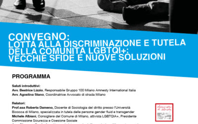 19.04.23 Milano: “Lotta alla discriminazione e tutela della comunità LGBTQIA+: vecchie sfide e nuove soluzioni”