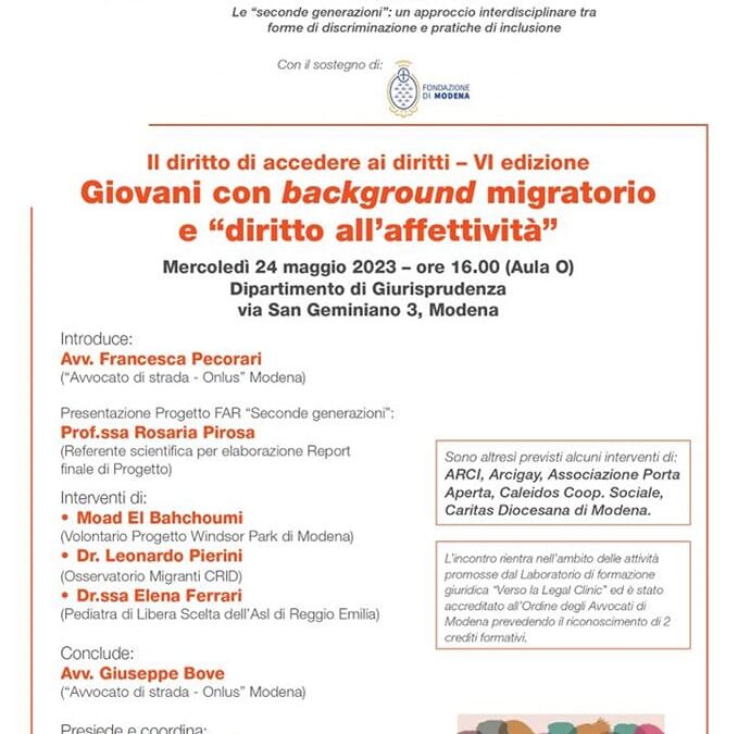 24.05.23 Modena: “Giovani con background migratorio e diritto all’affettività”