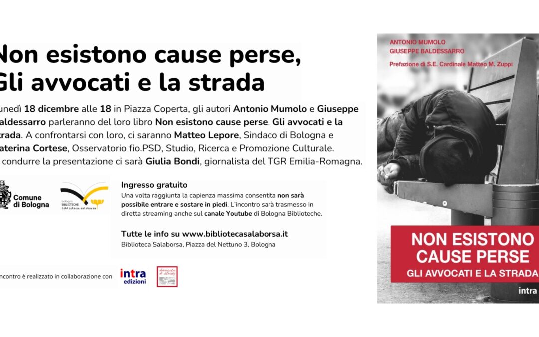 Prima presentazione pubblica del libro “Non esistono cause perse”