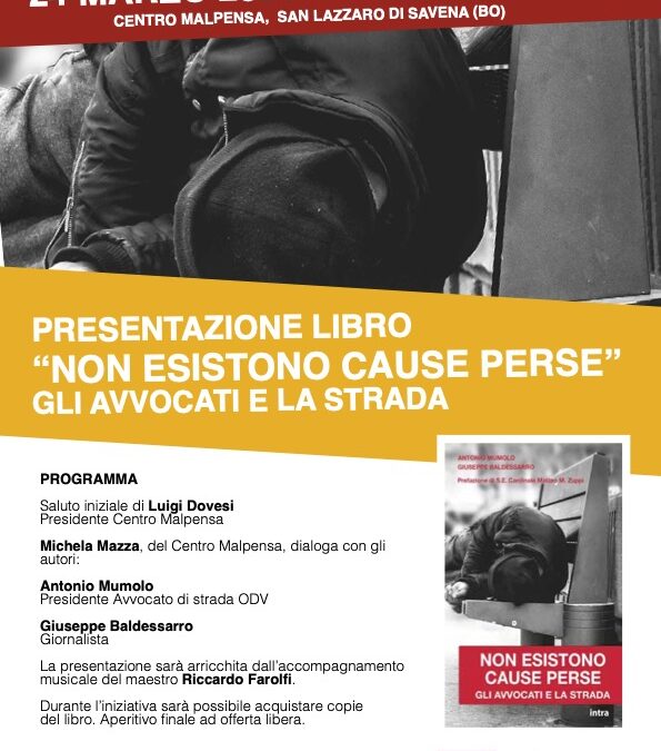 24.03.24 San Lazzaro di Savena: presentazione libro “Non esistono cause perse”