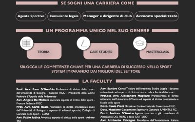 In partenza il “Master in diritto sportivo” e il “Master in processo penale e l’ente” di Lex Iuris