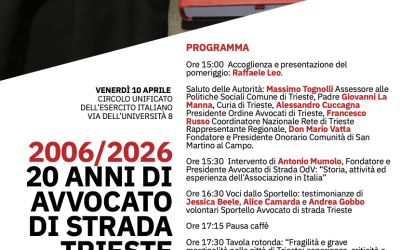 2006/2026 20 anni di Avvocato di strada Trieste
