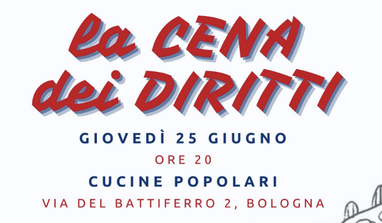 25.06.26 A Bologna torna “La cena dei diritti”